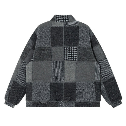 Patchwork Check Short Jacket N0996