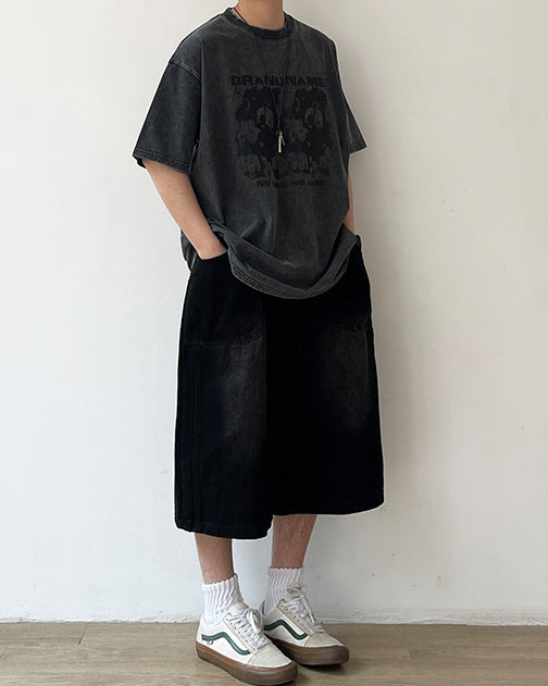 Faded Color Art Short Sleeve Tee N0762