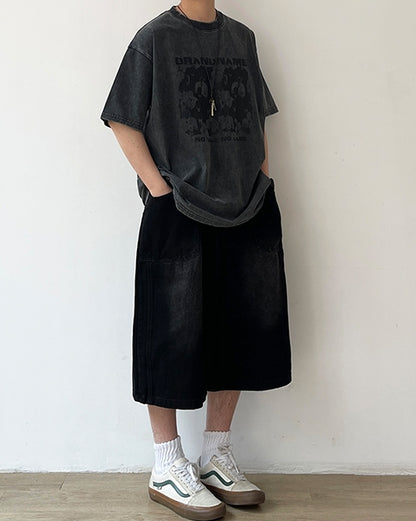 Faded Color Art Short Sleeve Tee N0762