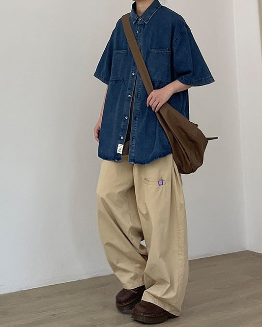 Double Pocket Light Denim Shirt N0764