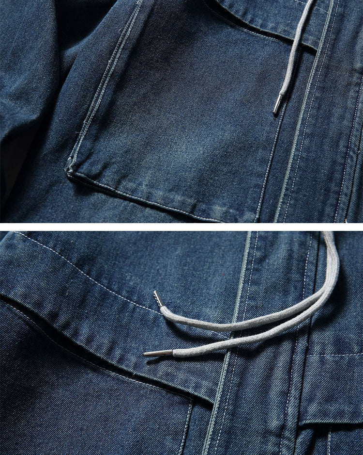 Sweat Hoodie Denim Jacket N0615