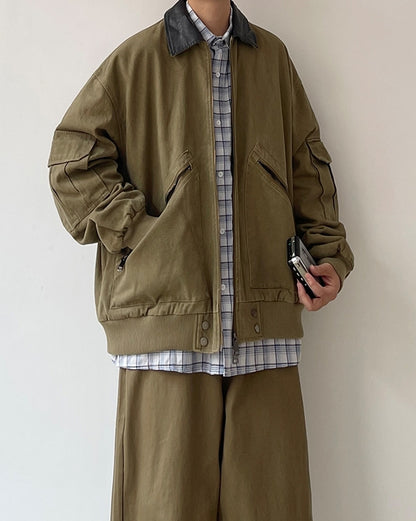 Retro Workwear Loose Fit Jacket N0611