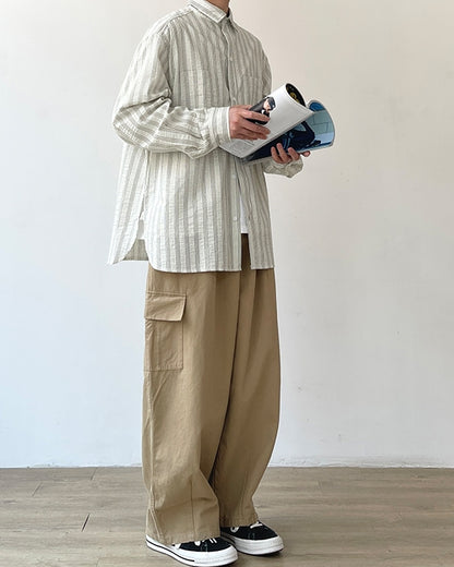 Simple Stripe Regular Shirt N0662