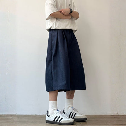 Wide Silhouette Tuck Short Pants N1088