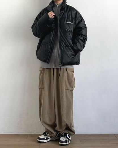 Retro Corduroy Wide-Leg Workwear Pants N0687