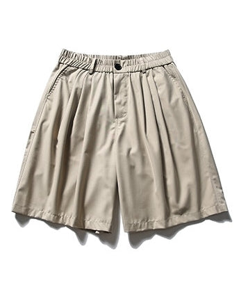 Simple Wide Silhouette Half Pants N0744