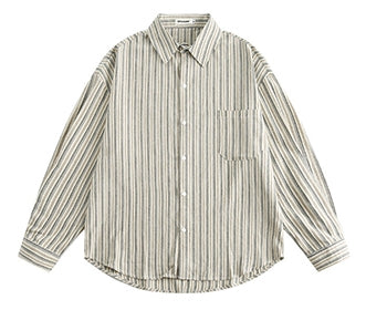Classic Stripe Loose Shirt N0668