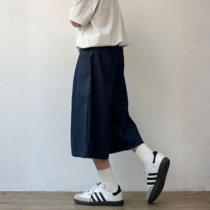 Wide Silhouette Tuck Short Pants N1088