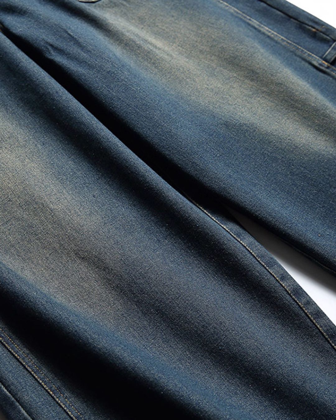 Vintage Wash Wide Denim Pants N0677