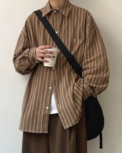 Classic Stripe Loose Shirt N0668