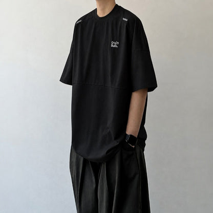 Wave Stitch Crew Neck Short Sleeve T-Shirt N1087