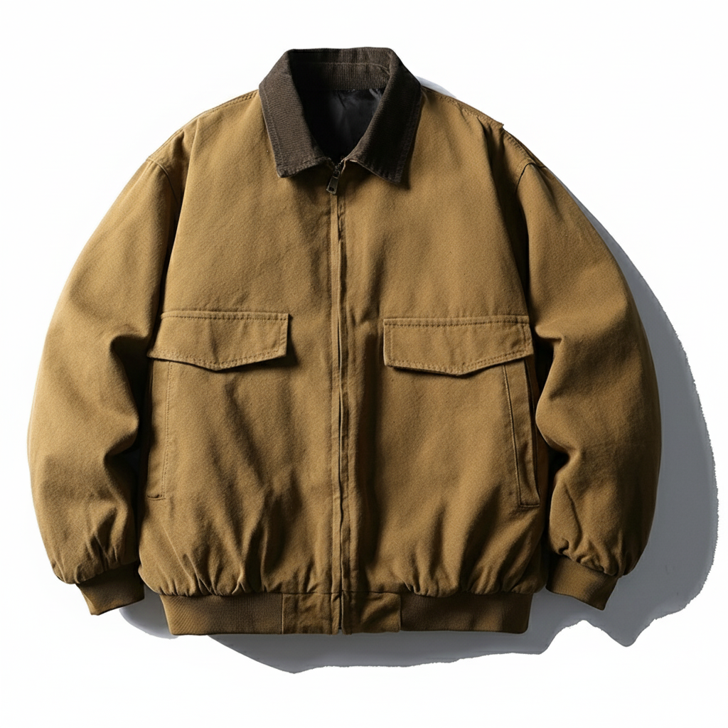 Corduroy Collar Relaxed Silhouette Jacket N0984