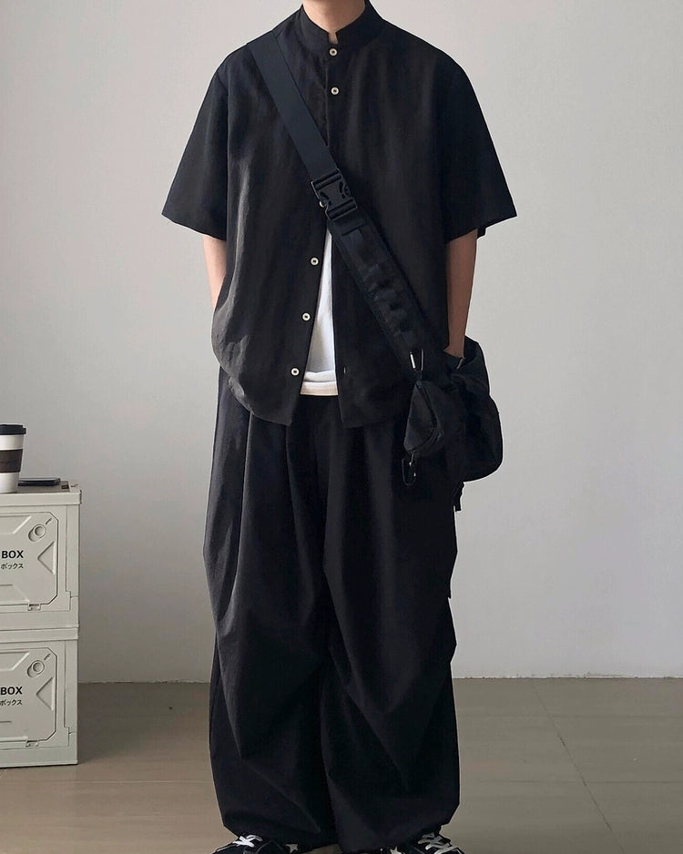 Retro Chinese Stand-Up Collar Shirt N0830