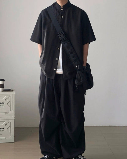 Retro Chinese Stand-Up Collar Shirt N0830