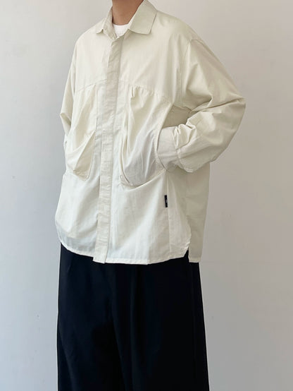 Minimal Pocket Detail Long Sleeve Shirt N0648