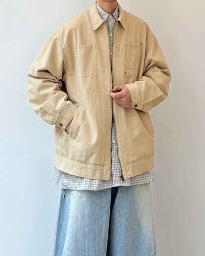 Retro Zipper Work Jacket N0856