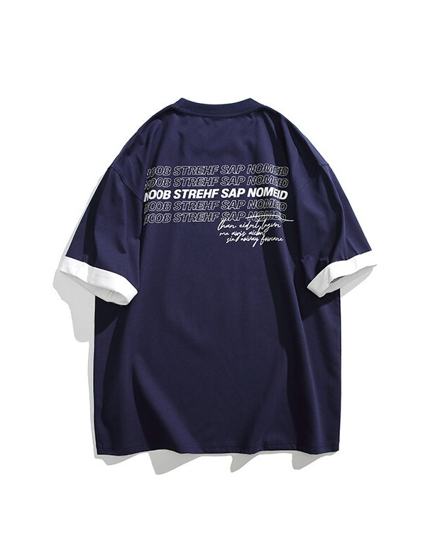 Character Print Short Sleeve T-shirt N0786