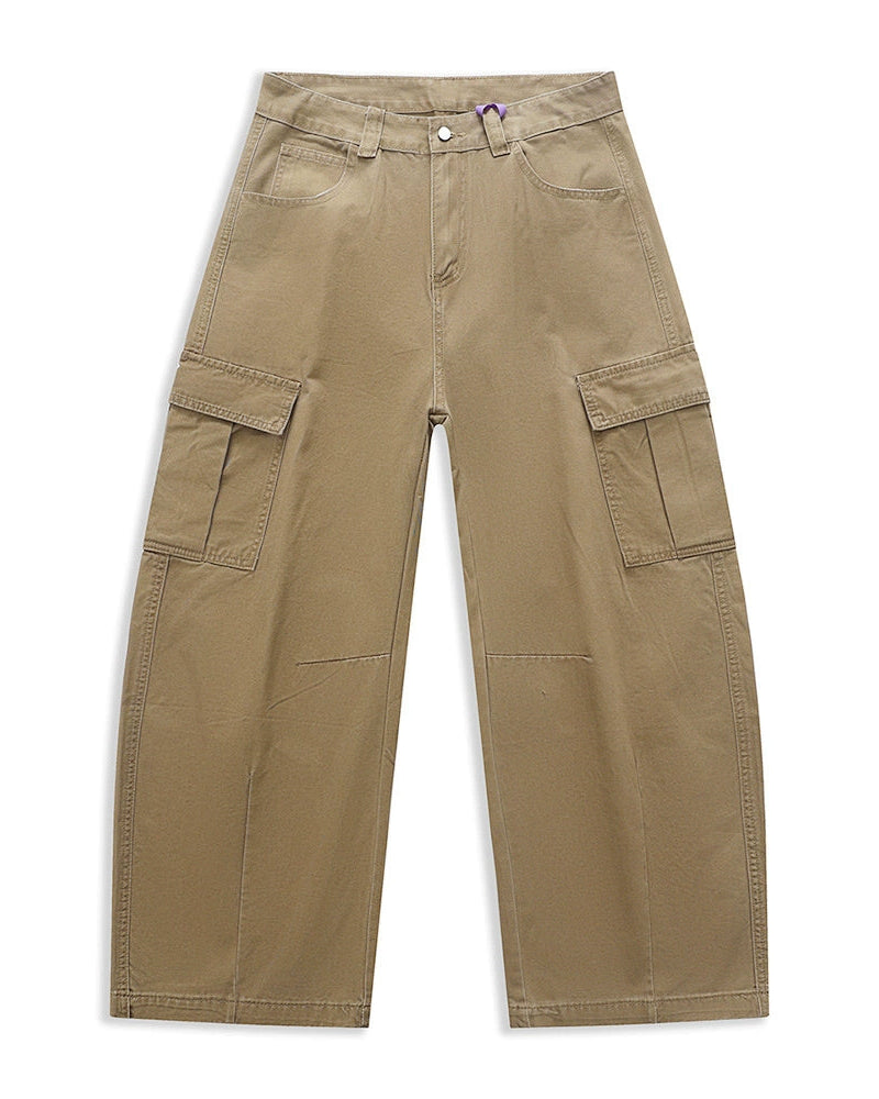 Wide Cargo Loose Fit Pants N0945