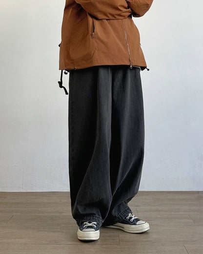 Drape Silhouette Wide Jeans N0716