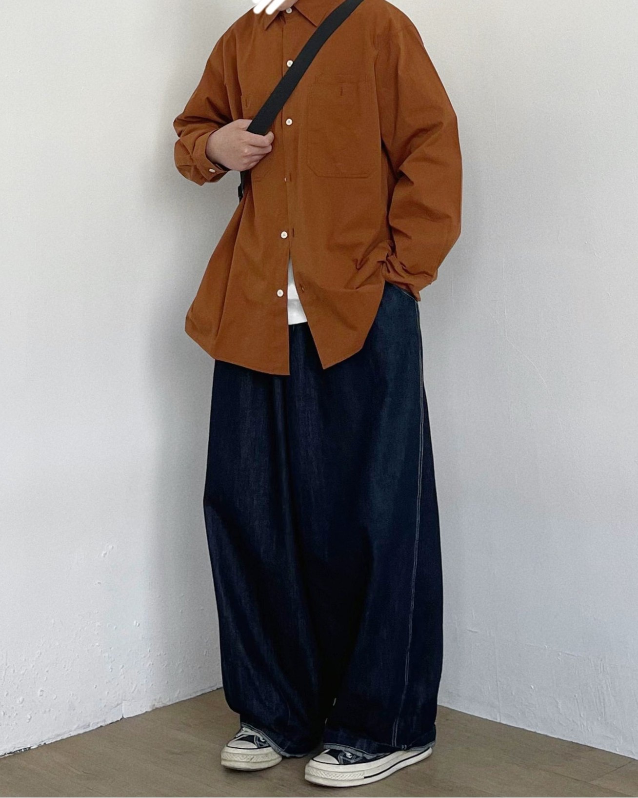 Natural Color Oversized Shirt N0714