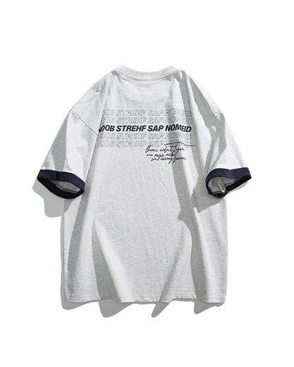 Character Print Short Sleeve T-shirt N0786