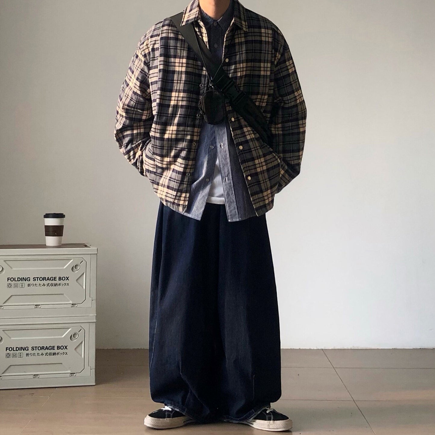 Loose Silhouette Check Shirt Jacket N0998