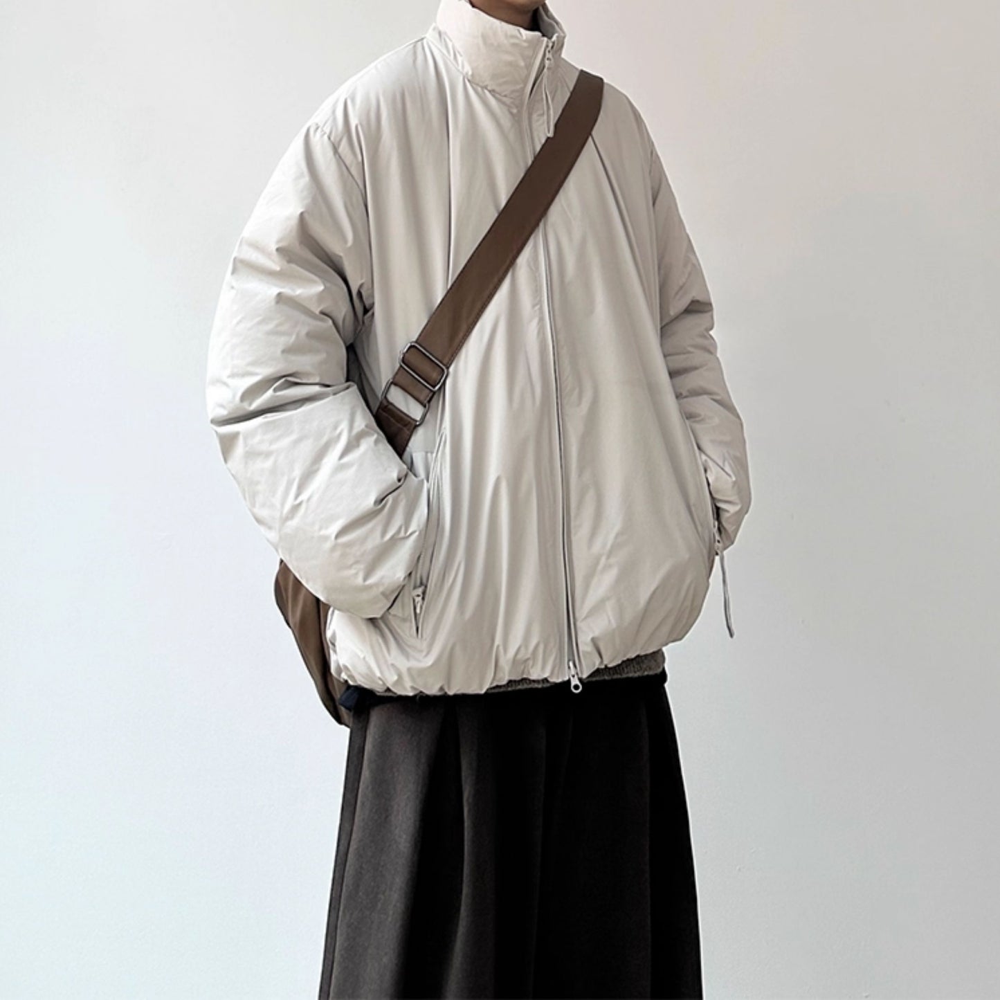 Volume Silhouette Stand Collar Jacket N0973