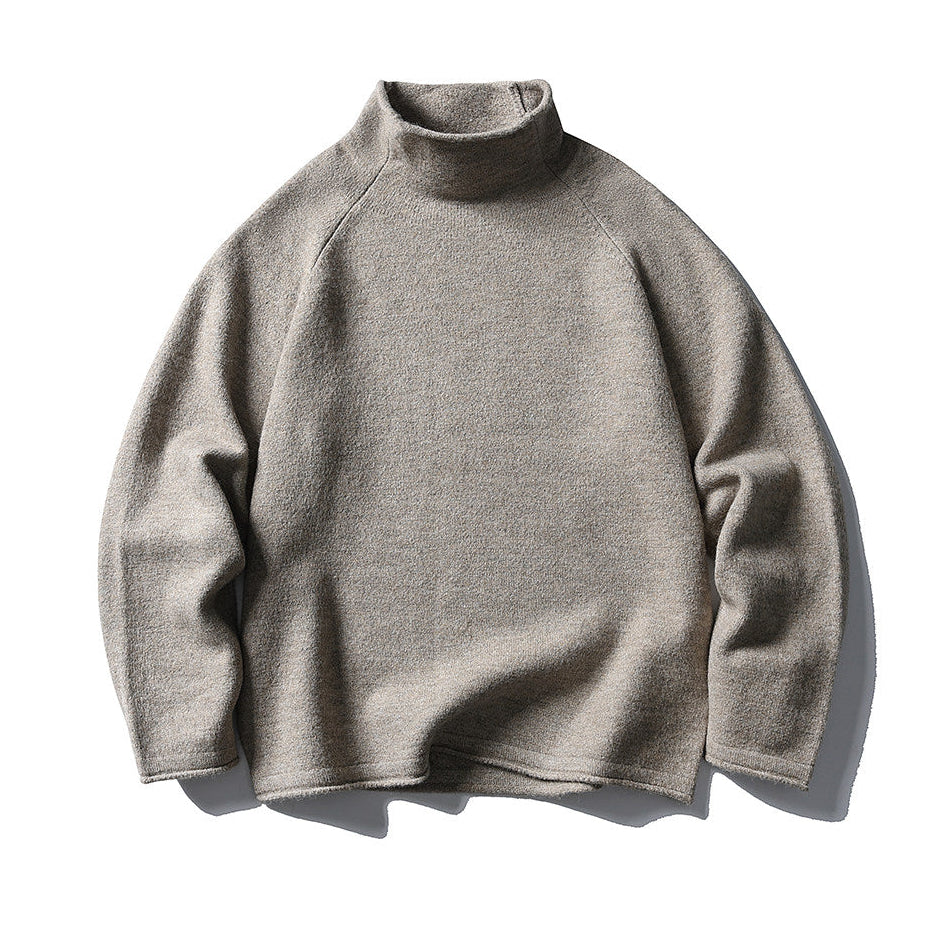 Mock Neck Minimal Long Sleeve Top N1023