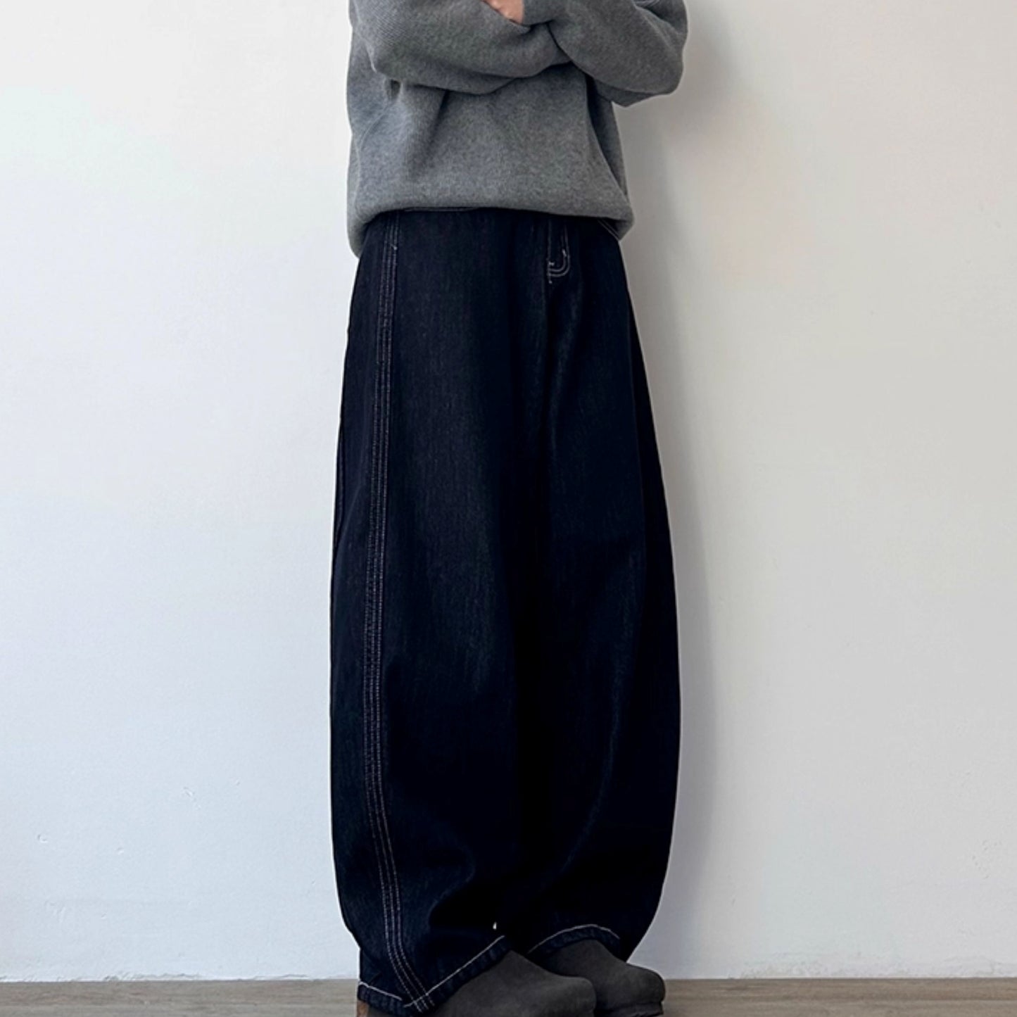 Wide Straight Volume Pants N1004