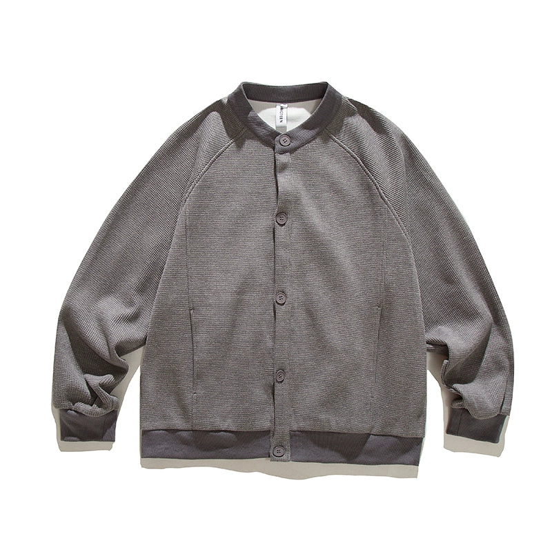 Retro Waffle Jacket - Stand-Up Collar Unisex N0612