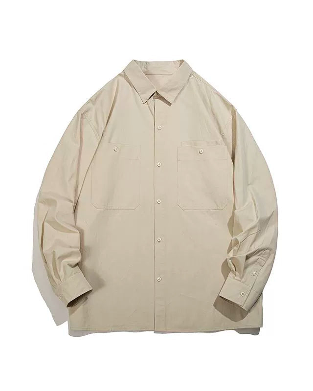 Natural Color Oversized Shirt N0714