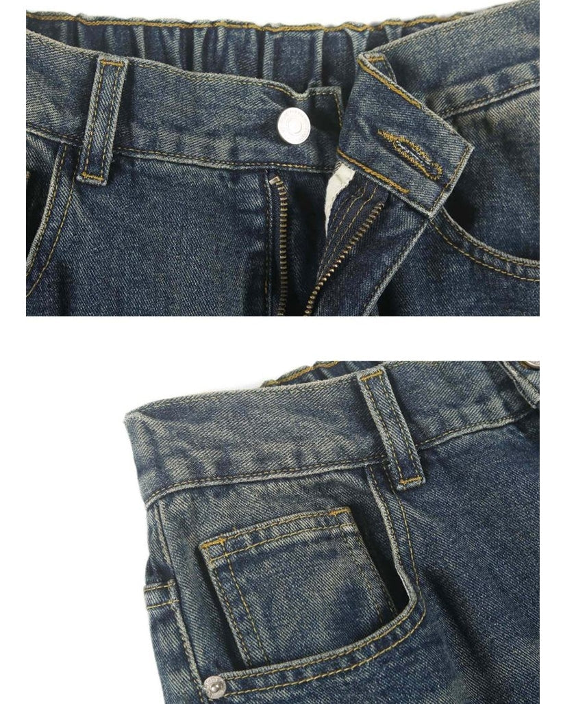【OUTLET/即納】Retro Wide-Leg Unisex Jeans N0604
