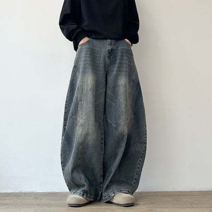Volume Curve Loose Denim Pants N0994