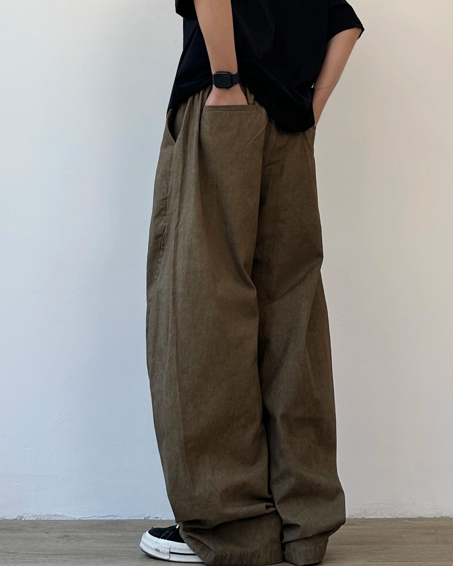 Retro Wide-Legged Work Pants N0887