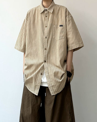 Natural Stripe Casual Shirt N0822