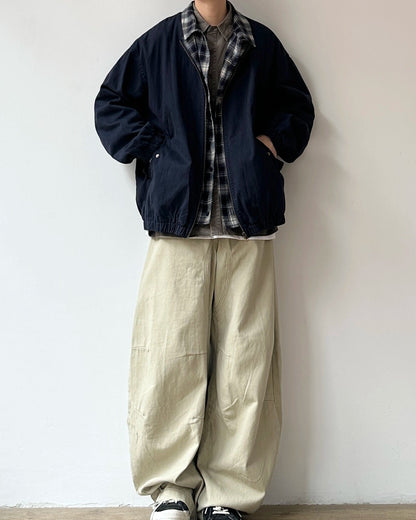 Plaid Fake Two-Piece Work Jacket N0874