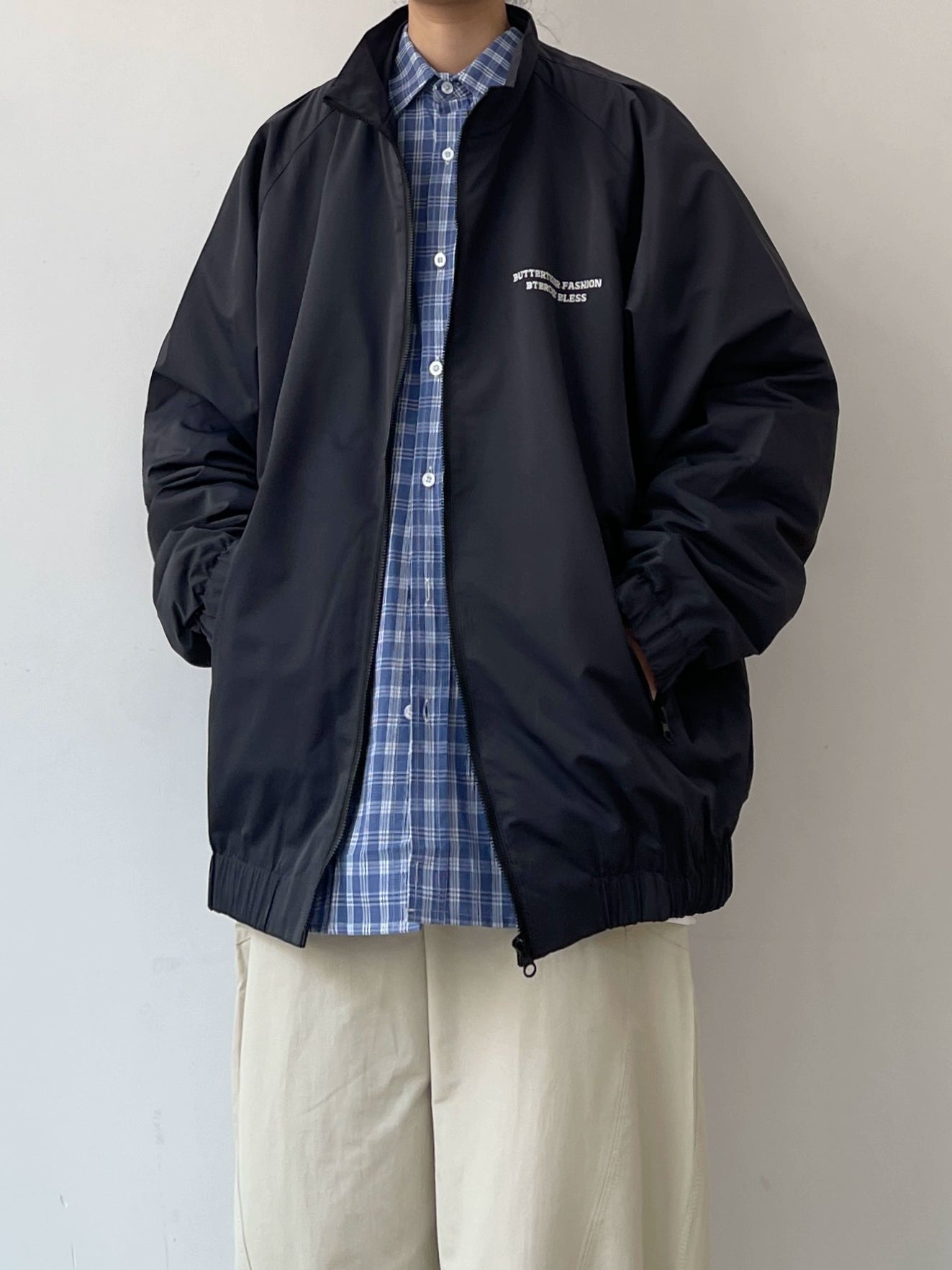 Simple Logo Blouson Light Outer N0634