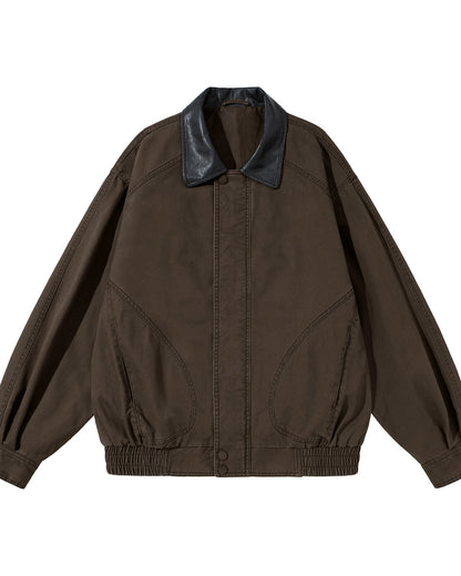 Dark Color Contrast Jacket N0928