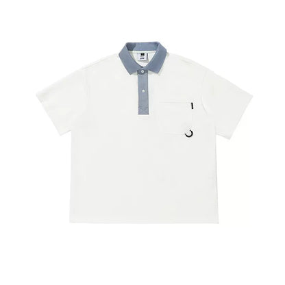 Short-sleeved Color Matching Polo Shirt  N0293