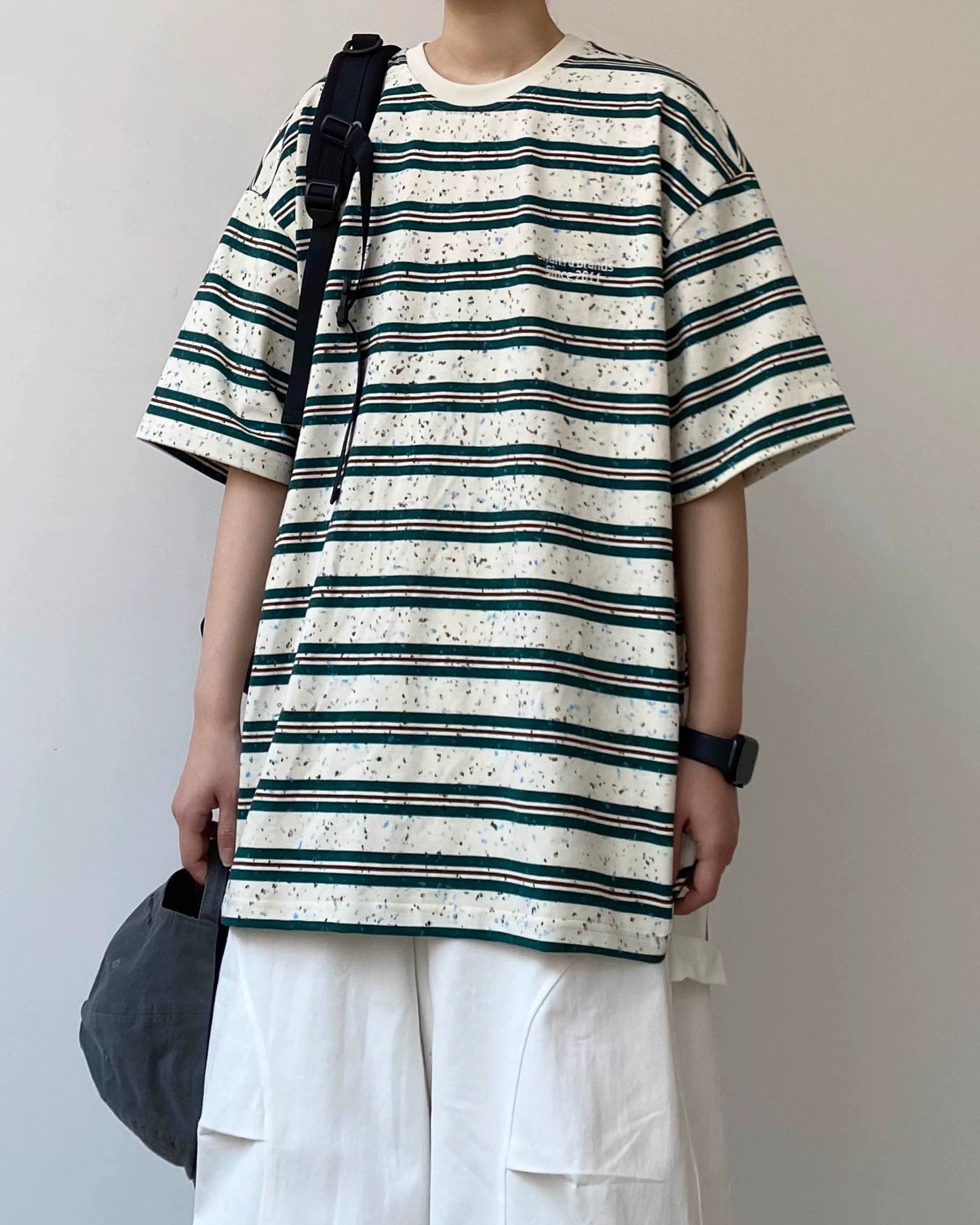 Multi Nep Border Short Sleeve T-Shirt N0789