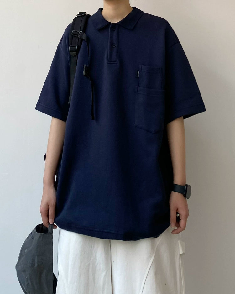 Minimal Design Pocket Polo Tee N0787