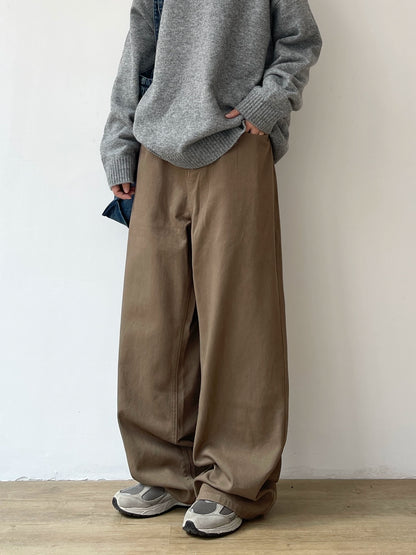 Wide Retro Straight Casual Pants N0600