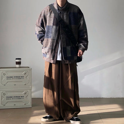 Patchwork Check Short Jacket N0996