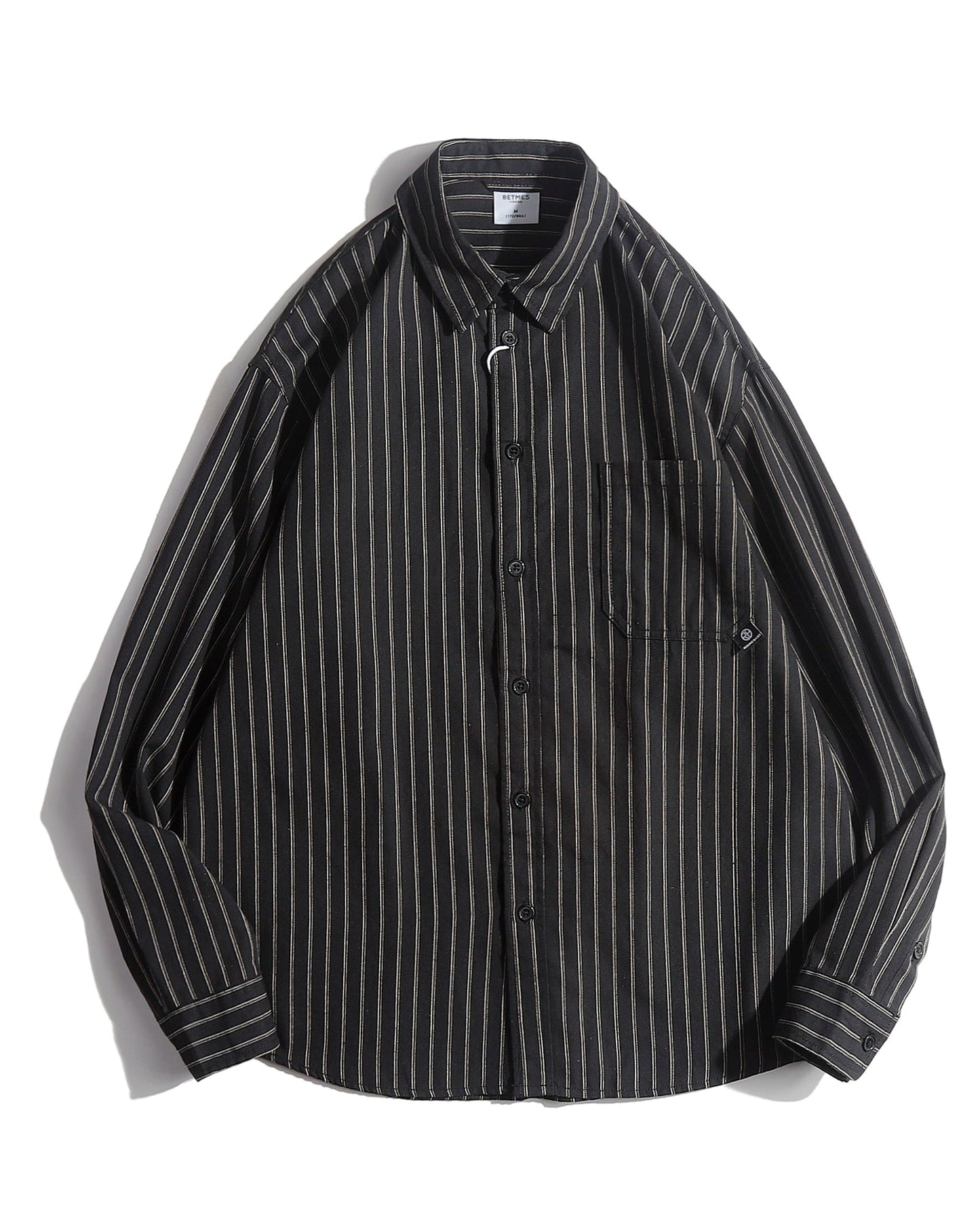 Retro Stripe Long Sleeve Casual Shirt N0684