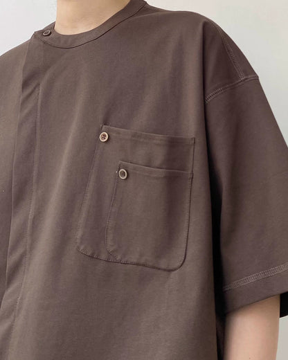 Asymmetric Detail Pocket T-Shirt N0791