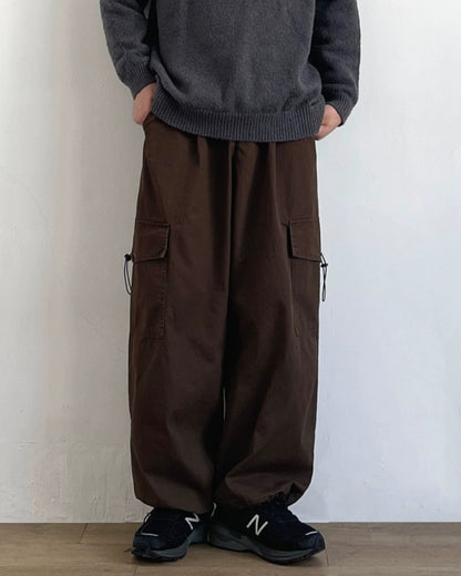 Retro Wide-Leg Drawstring Pants N0690