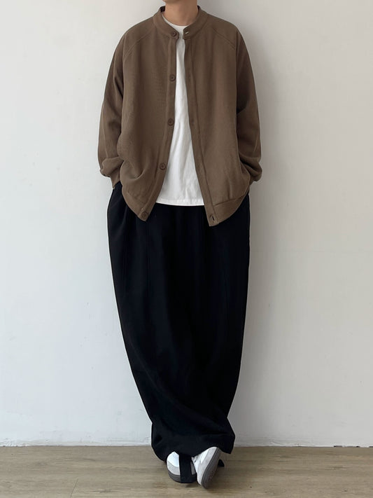 Retro Waffle Jacket - Stand-Up Collar Unisex N0612