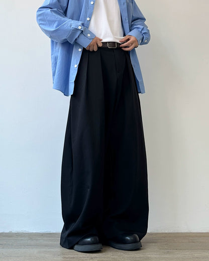 Deep Tuck Wide Pants N0902
