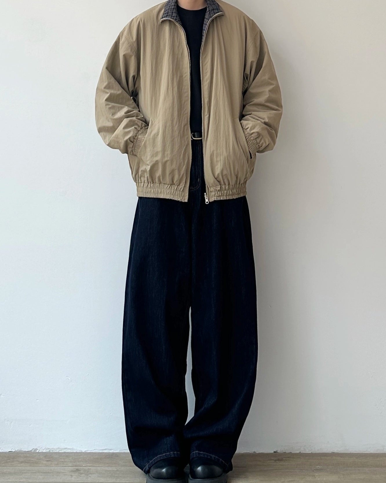 Reversible Check Stand Collar Jacket N0926