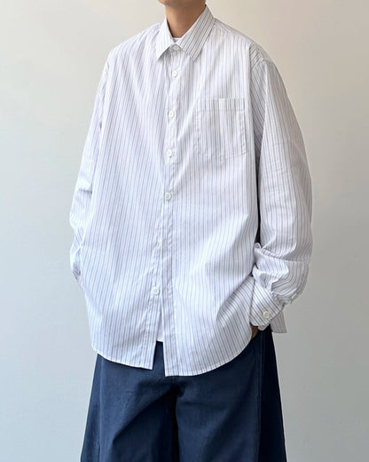 Stripe Relax Long Sleeve Shirt N0910